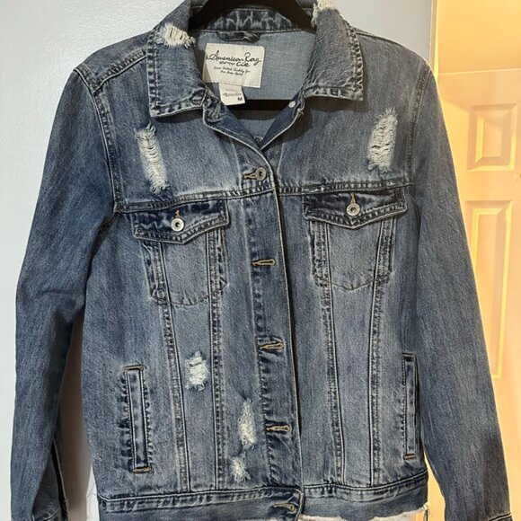 American Rag Distressed Denim Jacket - Picture 3 of 3